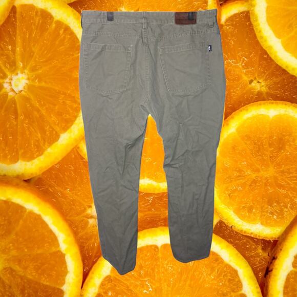 Vineyard Vines Men's Olive‎ Green Canvas 5 Pocket Slim Pants Size 35x32 - Picture 3 of 9